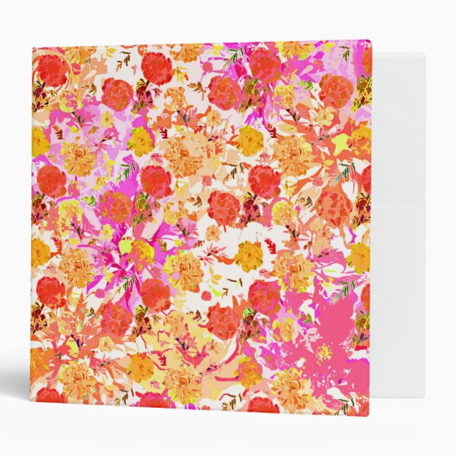 Cute girly flowers pattern binder (Front/Inside)