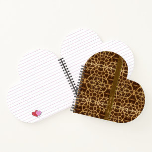 Cute Girly Giraffe Pattern Animal Print & Stiletto Notebook