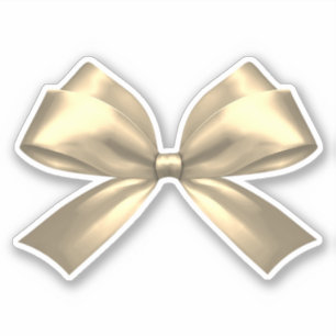 Cute Girly Gold Coquette Aesthetic Bow