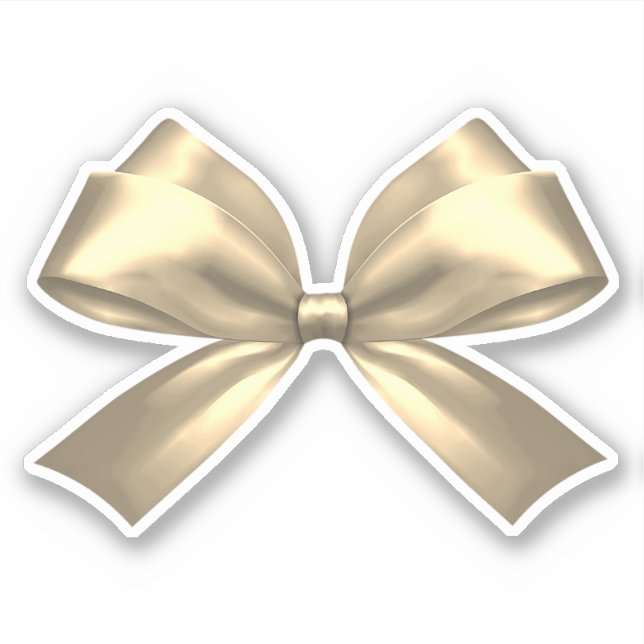 Cute Girly Gold Coquette Aesthetic Bow (Front)