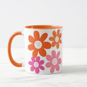 Cute Girly Happy Flowers Mug