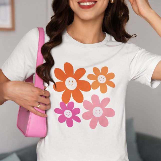 Cute Girly Happy Flowers T-Shirt (Creator Uploaded)