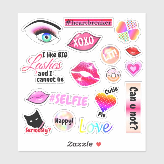 Cute Girly Laptop Phonecase Funny (Sheet)