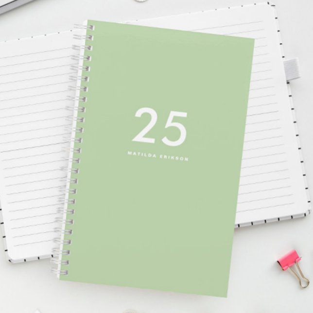Cute Girly Light Green Name School Planner (Creator Uploaded)