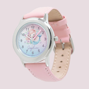 Cute Girly Mermaid Personalized Watch