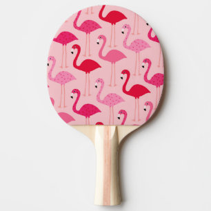 Cute Girly Modern Summer Pink Flamingo Pattern Ping Pong Paddle