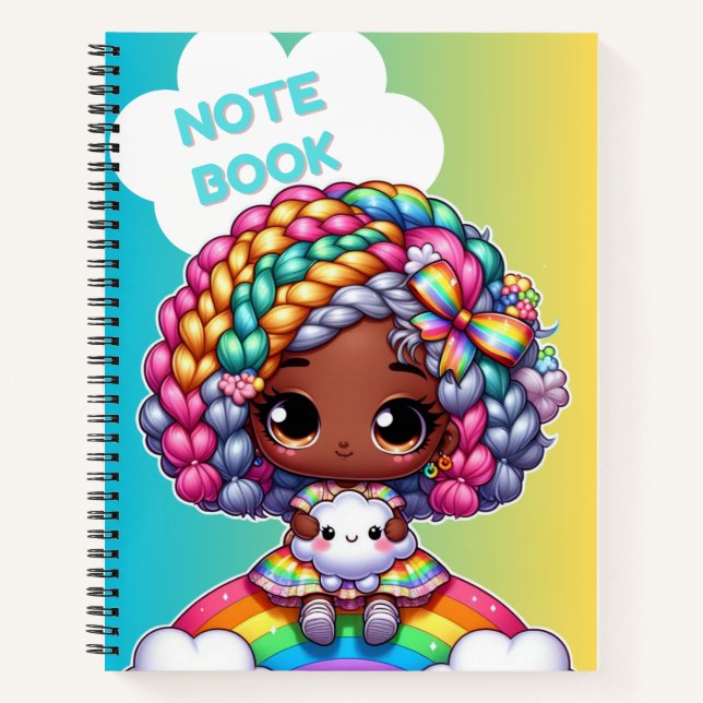 Cute girly notebook design/ Chibi  (Front)