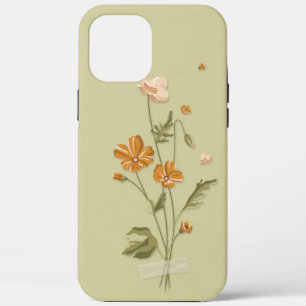 Cute Girly orange blooming floral Case-Mate iPhone 12 Pro Max Case