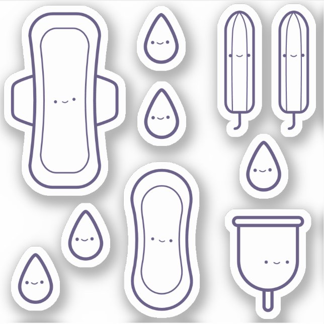 Cute Girly Pad Tampon Set First Period Party (Front)