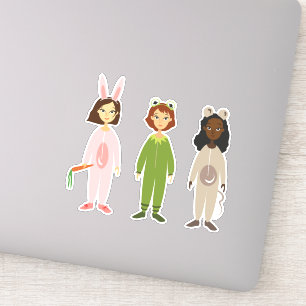 Cute girly pajama party girl art