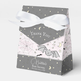 Cute Girly Pink Baby Bats Halloween & Fall Favor Box