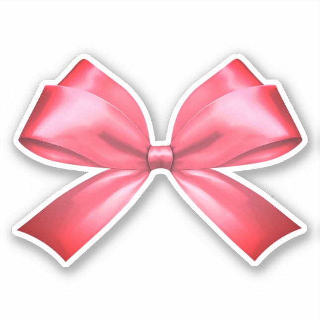 Cute Girly Pink Coquette Aesthetic Bow (Front)