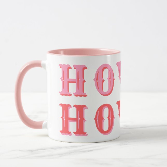 Cute Girly Pink Cowgirl Howdy  Mug (Left)