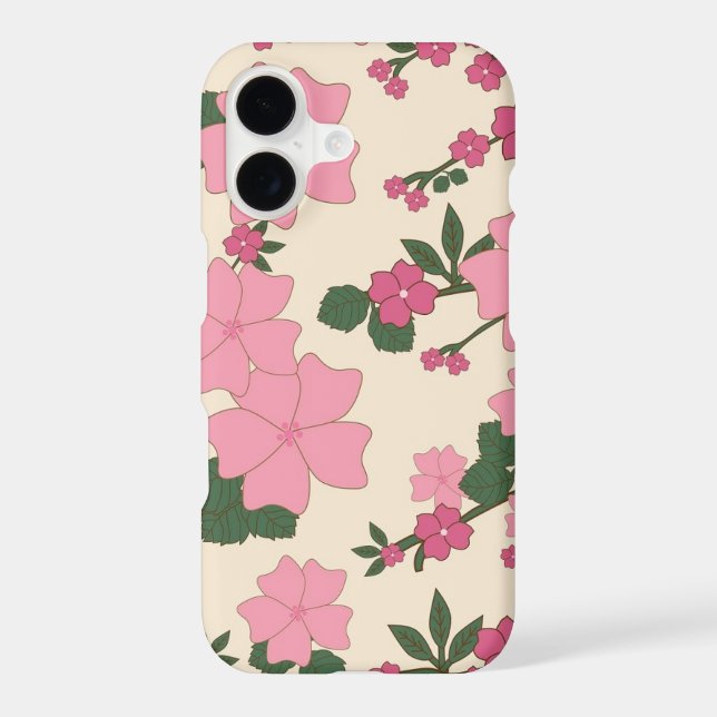 Cute Girly Pink Flower Pattern  (Back)