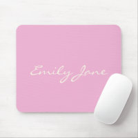 Cute Girly Pink Handwritten Script Name Custom