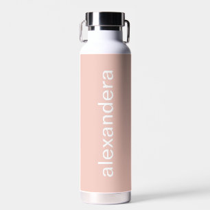 Cute Girly Pink Personalized School  Water Bottle