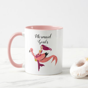 Cute Girly Purple Mermaid & Pink Mermingo Mug