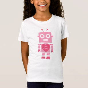 Cute Girly Robot I Love My Daddy T-Shirt