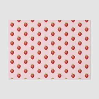 Cute Girly Strawberry Soft Pink  Tissue Paper