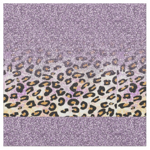 Glitter Leopard Fabric