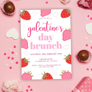 Cute Girly Valentine's Galentine's Day Brunch Invitation