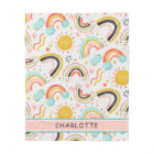 Cute Girly Whimsical Colourful Rainbow Heart Name