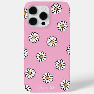 Cute girly white daisy floral iPhone 15 pro max case