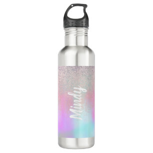 Cute Glitter and Sparkles Faux Hologram 710 Ml Water Bottle