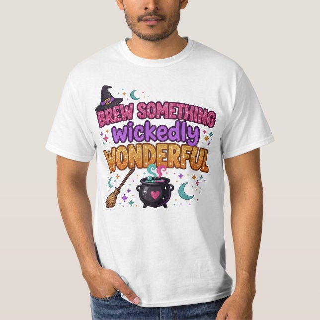 Cute Glitter Halloween Design T-Shirt (Front)