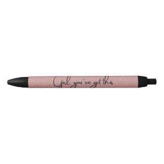 Cute Glitter Motivational Pen