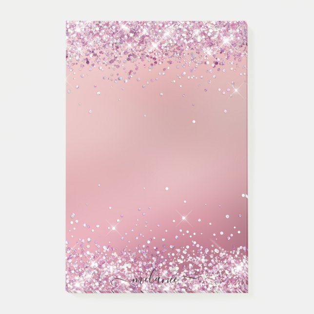 Cute glitter name Post-it® Notes (Front)