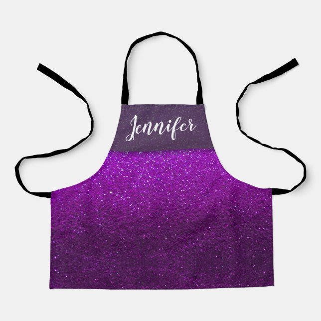 Cute Glitter Party Chef Cook Baker Artist Children Apron (Front)