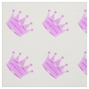 Cute Glitter Pink Baby Girl Crown Tiara Princess Fabric