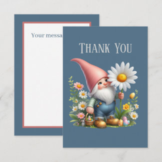 Cute Gnome ajouter un Carte de remerciements de me