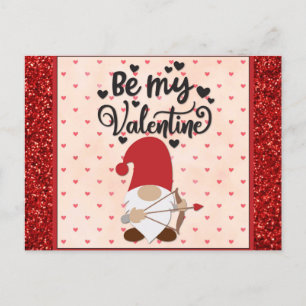 Cute Gnome Be My Valentine Valentines Day Postcard