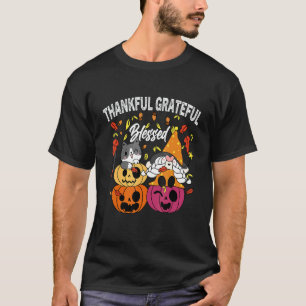 Cute Gnome Cat With Pumpkin Spice Fall Yall Autumn T-Shirt