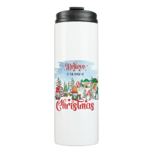 Cute Gnome Celebrating Christmas Holiday Thermal Tumbler