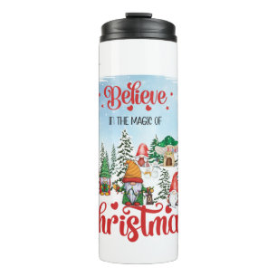 Cute Gnome Celebrating Christmas Holiday Thermal Tumbler
