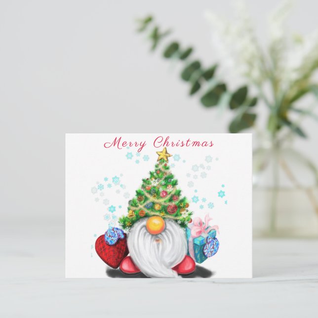 Cute Gnome Christmas Card (Standing Front)