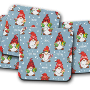 Cute Gnome Christmas Christmas Cork Coaster Set