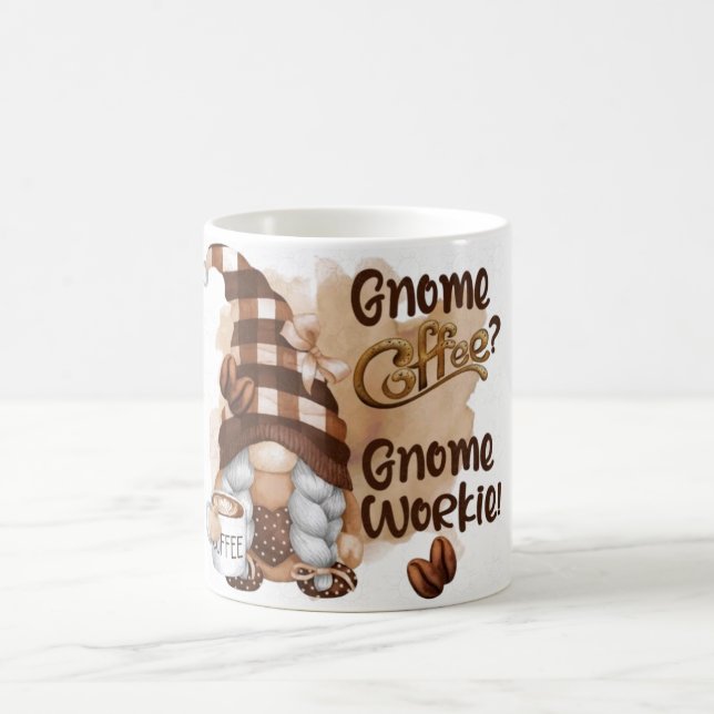 Cute Gnome Coffee Gnome Workie Mug (Center)