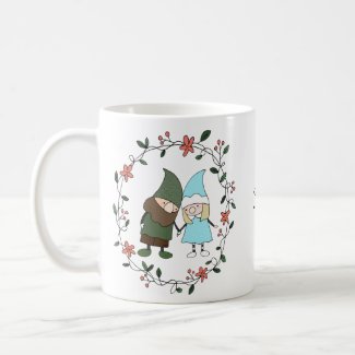 Cute gnome Couple Custom name personalized Coffee Mug