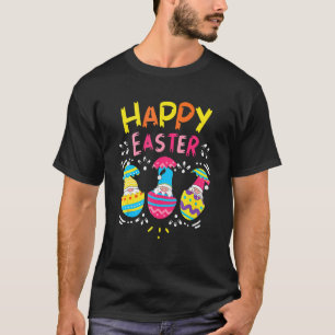 Cute Gnome Egg Hunting Funny Easter Day Boys Girls T-Shirt