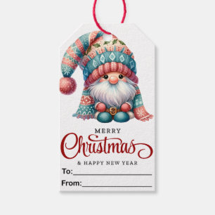 Cute Gnome Merry Christmas/Happy New Year Gift Tags