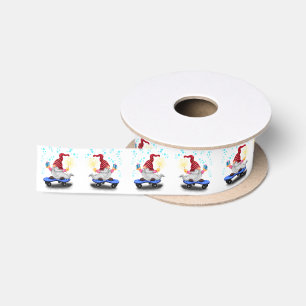 Cute Gnome Ribbon Satin Ribbon