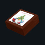 Cute Gnome with Christmas Tree Hat and Gift - Fun  Gift Box<br><div class="desc">Cute Gnome with Christmas Tree Hat and Gift - Fun Cartoon Drawing - Choose / Add Your Unique Text / Name / Colour - Make Your Special Gift - Resize and move or remove and add elements / text with customization tool ! Drawing and Design by MIGNED. Please see my...</div>