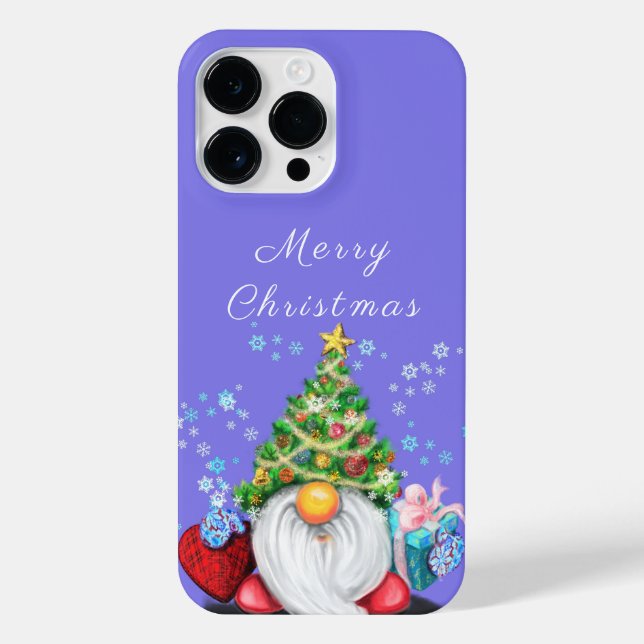 Cute Gnome with Gift Christmas iPhone Case (Back)