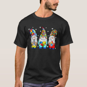 Cute Gnomes Autism Awareness Month For Men Women K T-Shirt