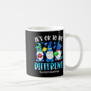 Cute gnomes autism awareness to be different puzzl coffee mug