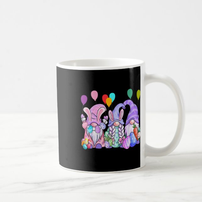 Cute Gnomes Easter Eggs Balloons Funny Gnome Easte Coffee Mug (Right)